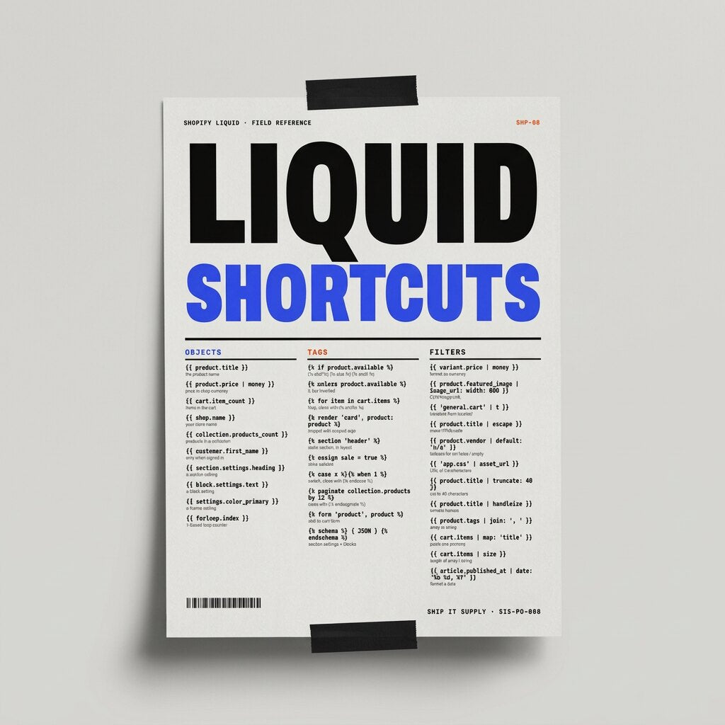Liquid Shortcuts Poster